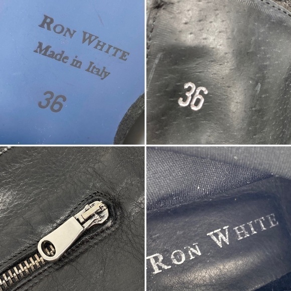 Ron White Boots Size 5.5 Piper Over The Knee OTK Black Leather Snake Pattern New - Picture 7 of 11